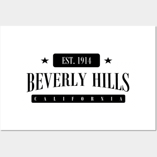 Beverly Hills EST. 1914 (Standard Black) Posters and Art